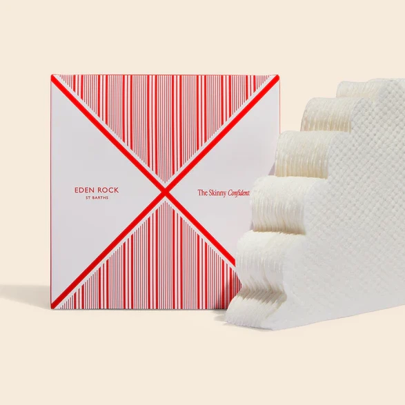The Skinny Confidential Eden Rock red face towels